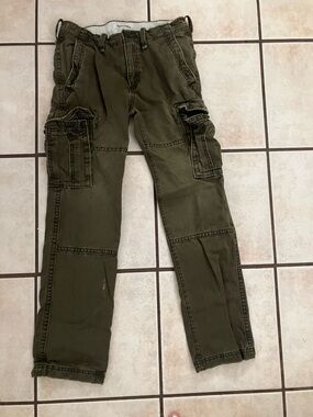 abercrombie kids Olive Green Cargo Pants